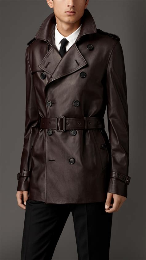 burberry leather trench men|authentic Burberry men trench coat.